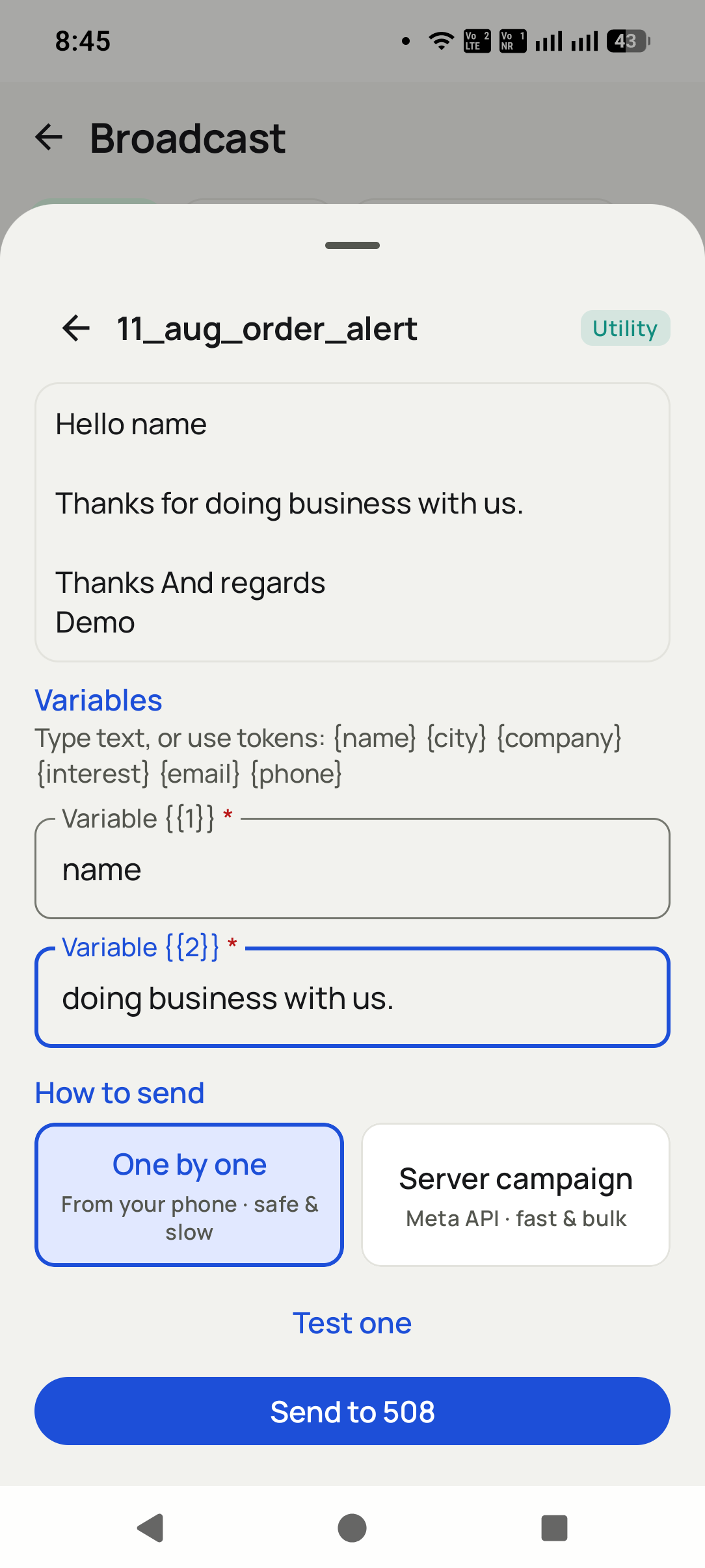 Send one message to thousands, on the official API