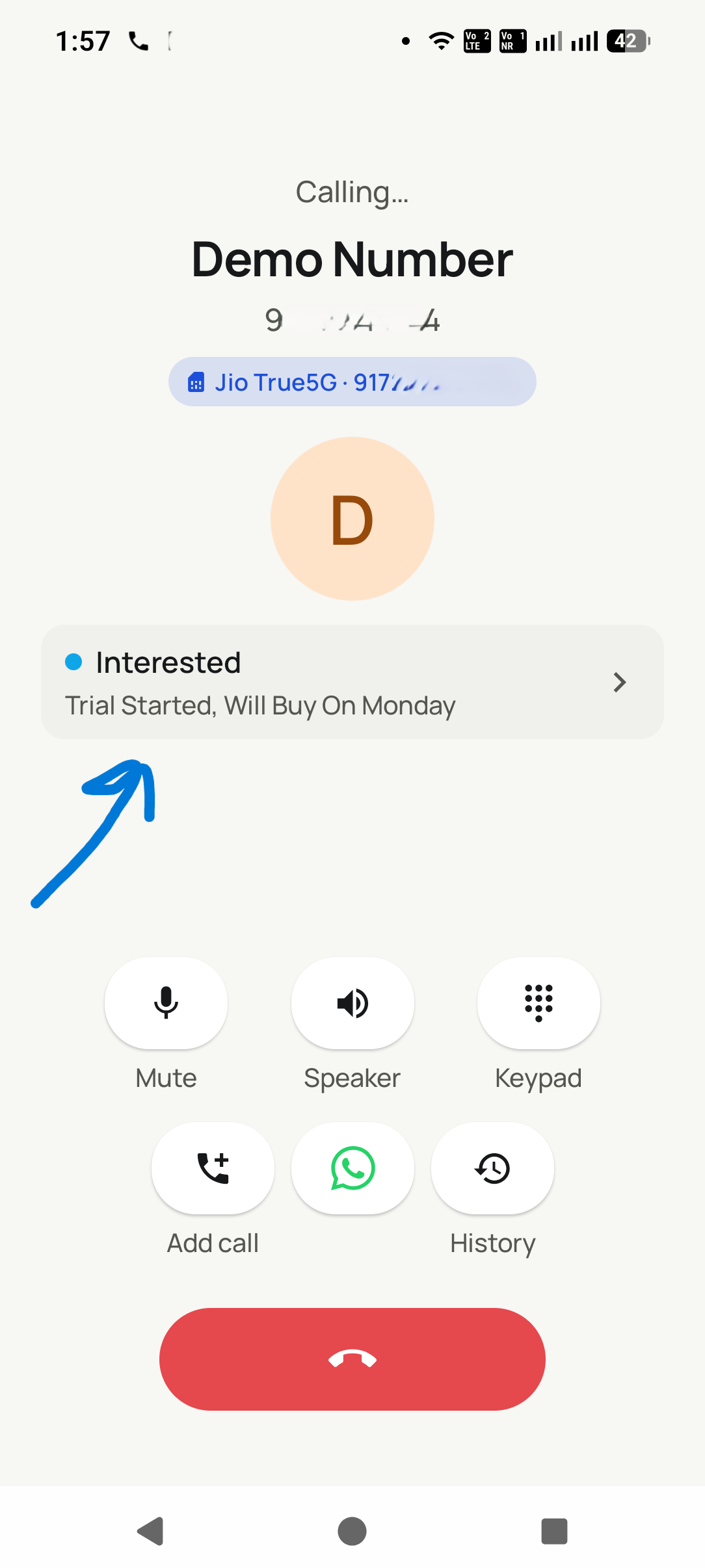A call log that knows people
